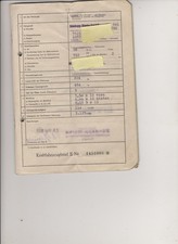 ZÜNDAPP KS 601 Kfz-Brief 1953 Krad mit Beiwagen Pappbrief Oldtimer RARITÄT