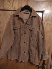 Zara Jacke Damen Cord Braun