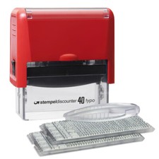 Stempeldiscounter 40 typo | Stempel zum selbersetzen | 6 Zeilen | Adressstempel