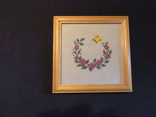 Stickbild neu blumenkranz - stickbild,, neu,