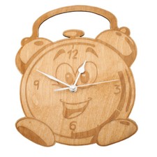 Wanduhr Kinderuhr Holz personalisiert – Wanduhr Kinderzimmer – Geschenk Natur