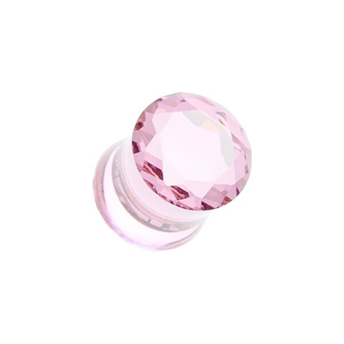 Sattel plug glas - glas, rose