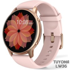 Smartwatch Damen, 1,3 Zoll Touchscreen Fitnessuhr IP68 Wasserdicht Sportuhr LW36