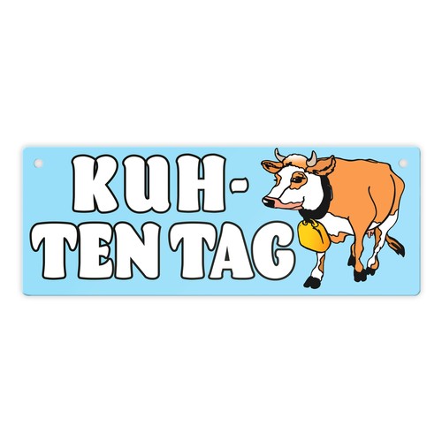 Kuh ten tag metallschild - metallschild, in