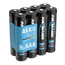 ANSMANN Micro NiZn Akku AAA 1,6V 900mWh - Ni-Zn Accu AAA wiederaufladbar, 8 Stk.