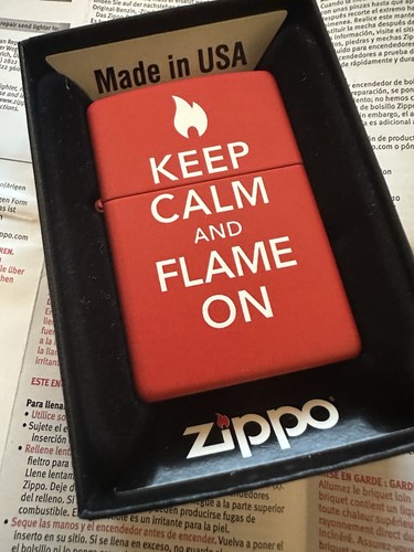 Zippo 2014 keep calm and - and, flame