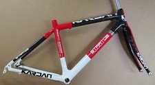 Kardan Stratos Carbon Rennrad Rahmen Rahmenkit S 51cm weiss-rot 1160gramm Neu