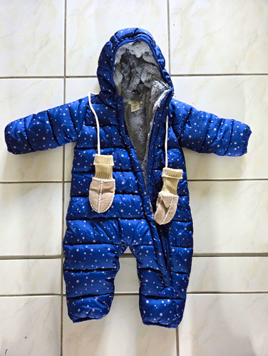 Baby schneeanzug overall blau - schneeanzug,
