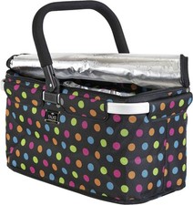 Genius Thermo Einkaufskorb Falko 14369 Schwarz-Bunt 48 x 28 x 27 cm  B Ware