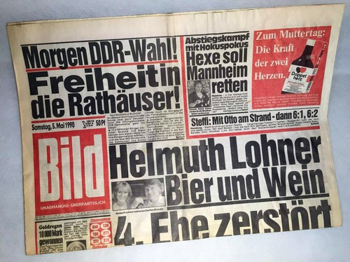 Bildzeitung vom 1990 - vom, *