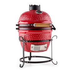 Premium Keramikgrill 11" Profi BBQ Smoker Kamado Holzkohle Standgrill Ofen rot