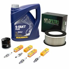 Wartung für Yamaha FZS 1000 Fazer 01-05 Set Öl 4L Luftfilter Ölfilter Zündkerzen