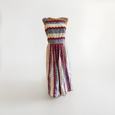 Max Mara Weekend Damen Maxikleid Gr. 40 Amica Baumwoll Kleid Gestreift