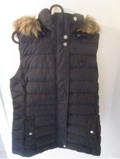 Tommy Hilfiger Daunen Stepp Weste Damen Gr. M gefüttert mit Fell Kapuze   🖤