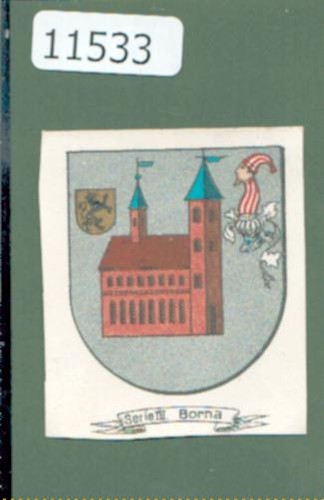 D11533 borna das stadtwappen - borna.,