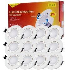 12 Set LED Deckenspot 5W / 40W