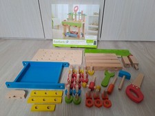 EverEarth Large Workbench Kinder Werkbank 41 Teile Holzspielzeug ab 3 Jahre