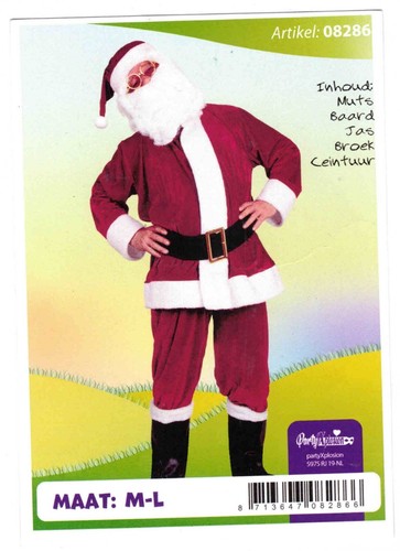 Weihnachtsmann kostüm l - weihnachtsmann, m