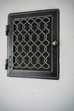 Luftungsgitter Kamin retro 29x23 cm, Einbautiefe 5 cm mit Tür 1-flügelig