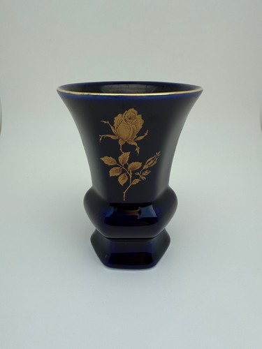 Porzellan vase kobaltblau gold - porzellan,