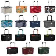 anndora® Einkaufskorb Henkel klappbar 22L Stoffkorb Basket Carry Picknick Korb
