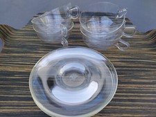 Wagenfeld, 6 x Teetassen hoch mit UT, Jenaer Glas, feuerfest, 50er Jahre