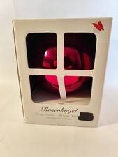 Lauscha Glaskunst Rosenkugel Gartenkugel Garten Deko Beetstecker Glas rot OVP