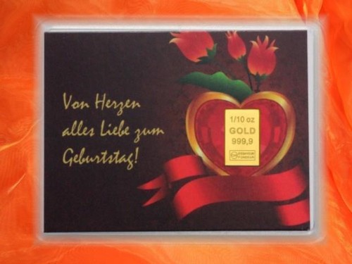 Geburtstag mit herz gold - geburtstag,