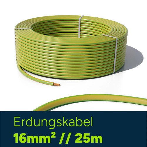 Erdungskabel 25m 16mm - +, ²