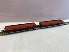 Fleischmann 8281, 2 Stück , Niederbordwagen mit 4 Achsen der DB, Ep. III, gebr.