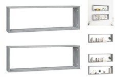 Wandregale 2 Stk. Grau Sonoma