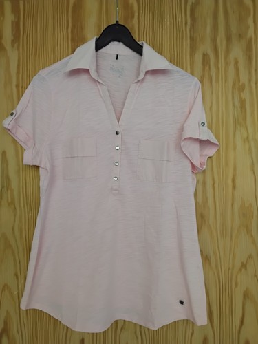 Damen kurzarmbluse rosa 40 - kurzarmbluse, rosa,gr.40
