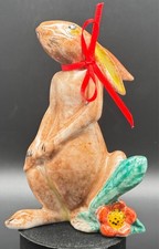 ⚜️ Fürstenberg Porzellan Hase farbig aufgelegt Malersignatur 10 cm ⚜️