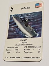 U Boote - Jagdtyp  - Plunger   - Militäry   - Einzelkarte - Quartett  (4)