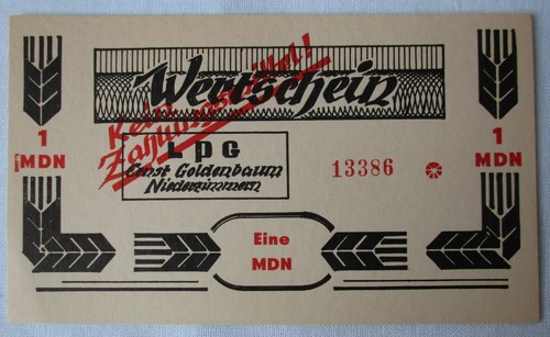 Mark banknote ddr lpg geld - ddr,