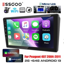 Android 13 Carplay Autoradio für Peugeot 407 2004-2011 GPS Navigation RDS Kamera