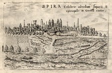 Speyer Gesamtansicht Original Kupferstich Valegio 1713