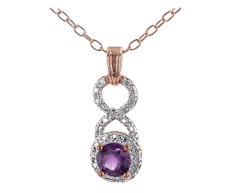 Lila amethyst 18k rotgold - 18k,
