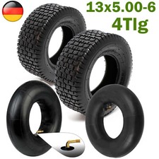 2x Reifen & 2x Schlauch 13x5.00-6 für Aufsitzmäher Rasentraktor Rasenmäher