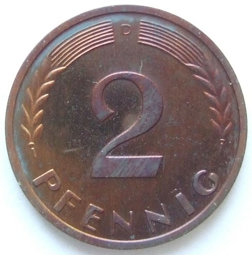 Pfennig 1958 brd 381 - 2, d