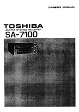 Bedienungsanleitung-Operating Instructions für Toshiba SA-7100 