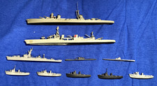 1:1250, 10x Modellschiffe, Fa. Copy/Mercator/Triang, Zerstörer, Kreuzer, U-Boote