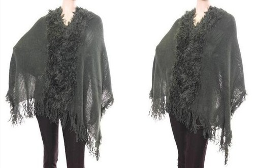 Poncho trendy stylisch farbe - poncho,