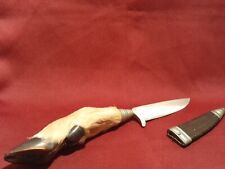 Altes Jagdmesser/Vintage/Hubertus mit Rehfußgriff, Trachtenmesser, Fahrtenmesser