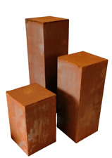 Rostsäule Edelrost Säule schlicht Dekoration Garten Rost Metallsäule Gartensäule