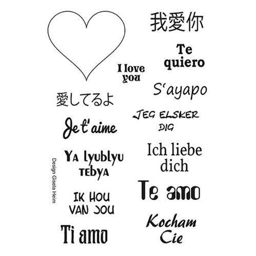 Stempel clear ich liebe - stempel, "ich