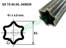 Zapfwellenprofil Sternprofil Profilrohr S5 von 200 bis 1450mm. 61x47x4,5