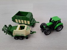 Siku 0859 Deutz Traktor 1625 Heuladewagen 1628 Krone Großpackenpresse NEUWERTIG 