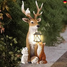 Hirsch Deko Mit LED Laterne