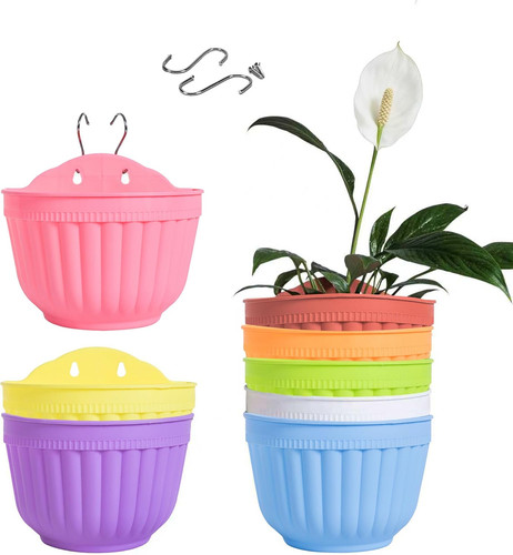 8er bunte wandpflanzentopf - bunte,